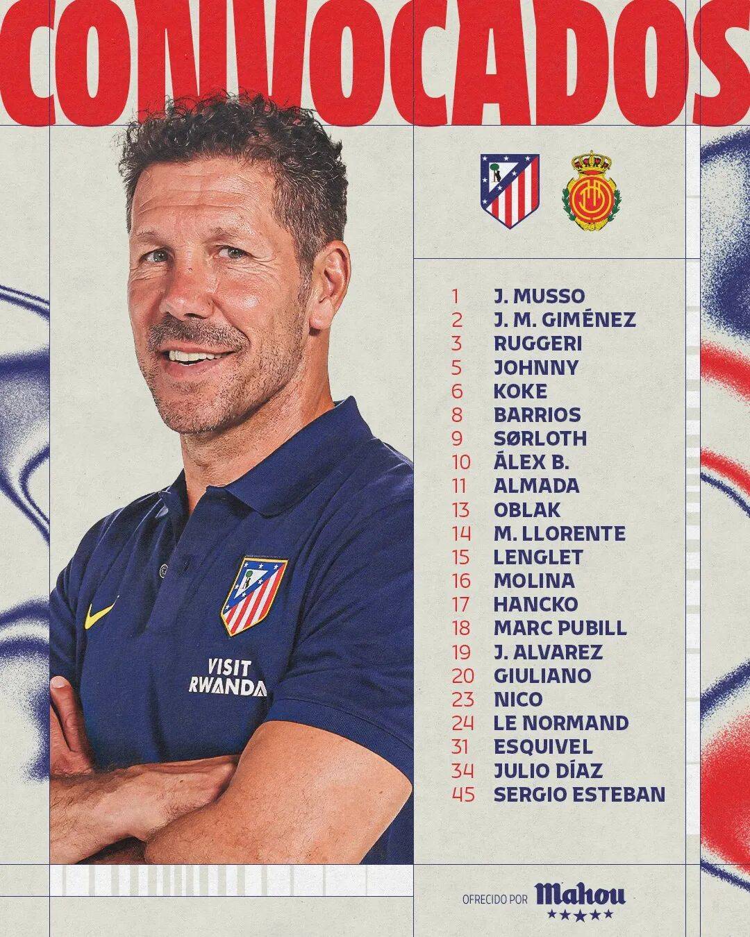 西甲联赛：马德里竞技人手不足，马洛卡主帅从容不迫